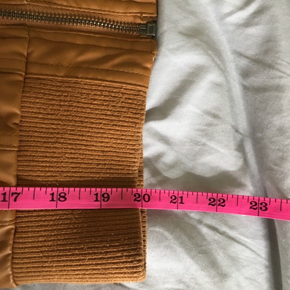 Zenana Tan PUb Leather Jacket Leopard Line… - Picture 8 of 8